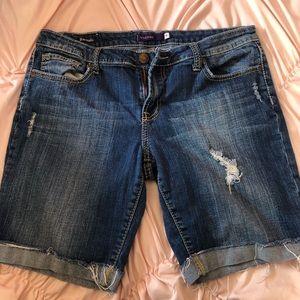 3 for $12 Distressed Jean Bermuda Shorts